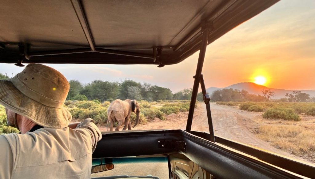 Catching sunrise or sunset on safari in Kenya is a wonderful experience.